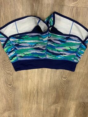 lululemon athletica Navy & Teal Patterned Athletic Shorts